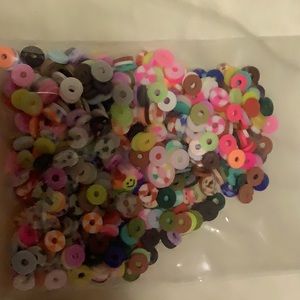Hand package rainbow bead confetti